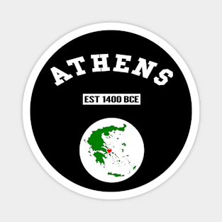 🏺 Athens Greece Strong, Greek Map, 1400 BCE, City Pride Magnet